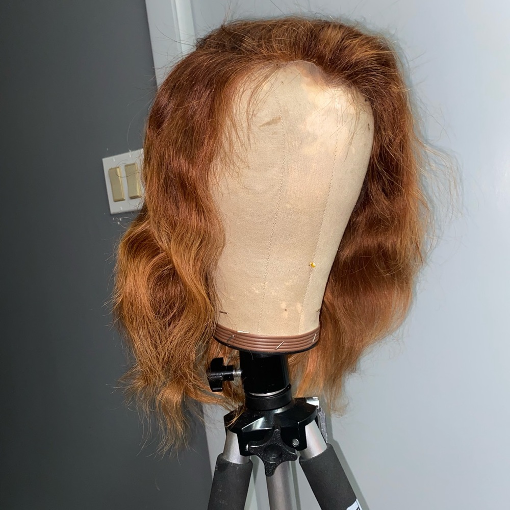 Human hair honey blonde lace frontal